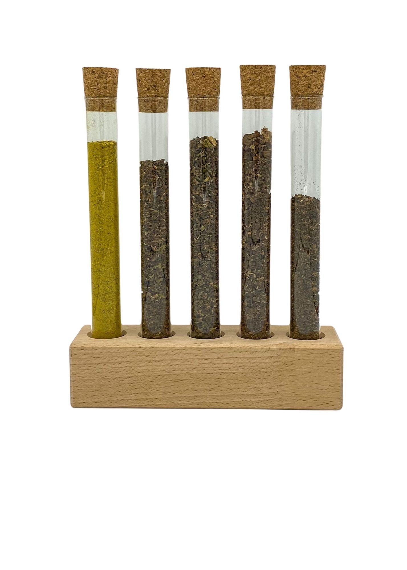 Reagenzglasständer aus Holz