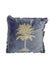 Kissen "Palme" grau