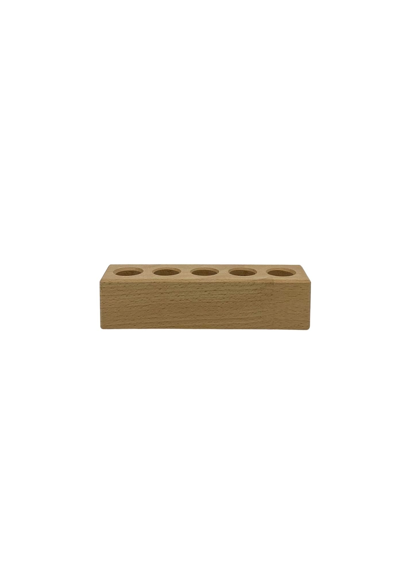Reagenzglasständer aus Holz
